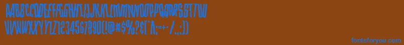 Strangerdangerdish Font – Blue Fonts on Brown Background