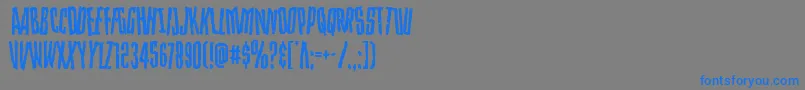 Strangerdangerdish Font – Blue Fonts on Gray Background