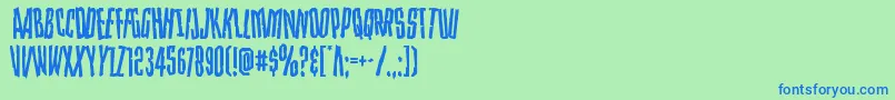 Strangerdangerdish Font – Blue Fonts on Green Background
