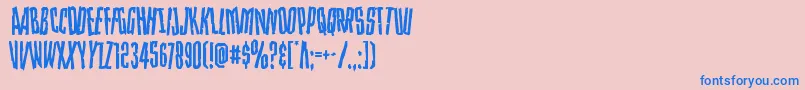 Strangerdangerdish Font – Blue Fonts on Pink Background