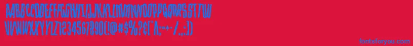 Strangerdangerdish Font – Blue Fonts on Red Background