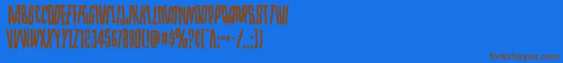 Strangerdangerdish Font – Brown Fonts on Blue Background