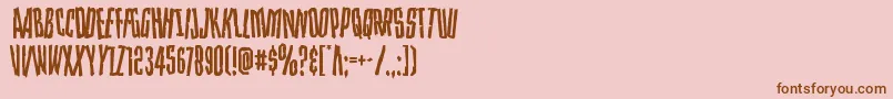 Strangerdangerdish Font – Brown Fonts on Pink Background