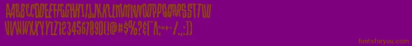 Strangerdangerdish Font – Brown Fonts on Purple Background