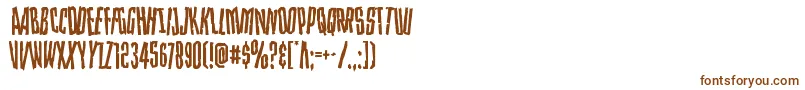 Strangerdangerdish-fontti – ruskeat fontit valkoisella taustalla