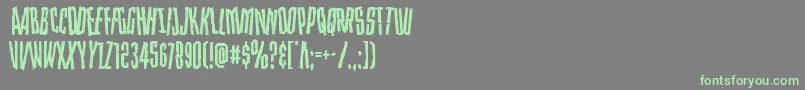 Strangerdangerdish Font – Green Fonts on Gray Background