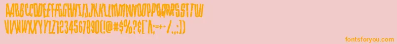 Strangerdangerdish Font – Orange Fonts on Pink Background