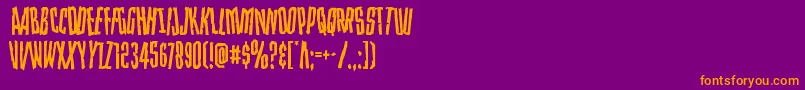 Strangerdangerdish Font – Orange Fonts on Purple Background