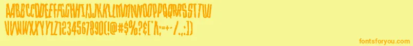 Strangerdangerdish Font – Orange Fonts on Yellow Background