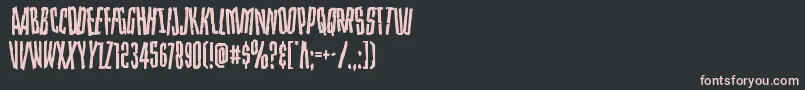 Strangerdangerdish Font – Pink Fonts on Black Background