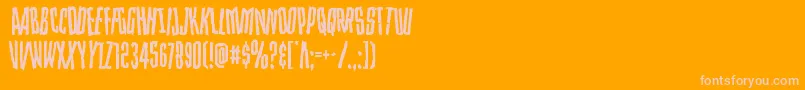 Strangerdangerdish Font – Pink Fonts on Orange Background