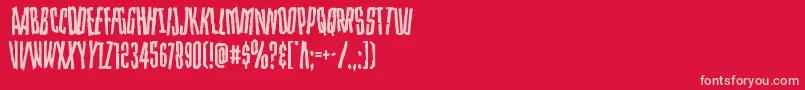 Strangerdangerdish Font – Pink Fonts on Red Background
