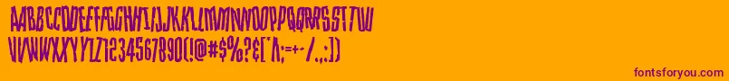 Strangerdangerdish Font – Purple Fonts on Orange Background