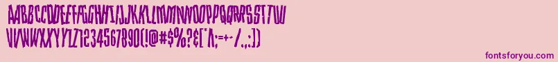 Strangerdangerdish Font – Purple Fonts on Pink Background