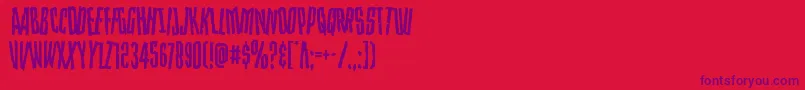 Strangerdangerdish Font – Purple Fonts on Red Background