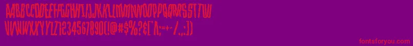 Strangerdangerdish Font – Red Fonts on Purple Background