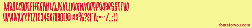 Strangerdangerdish Font – Red Fonts on Yellow Background