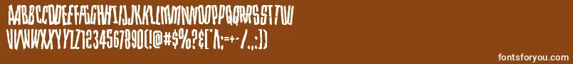 Strangerdangerdish Font – White Fonts on Brown Background
