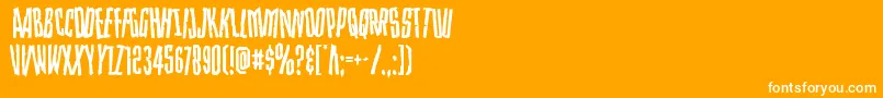 Strangerdangerdish Font – White Fonts on Orange Background