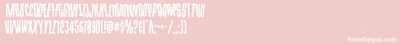 Strangerdangerdish Font – White Fonts on Pink Background