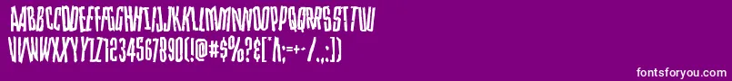 Strangerdangerdish Font – White Fonts on Purple Background
