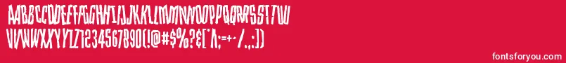 Strangerdangerdish Font – White Fonts on Red Background