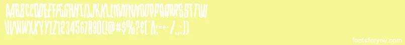 Strangerdangerdish Font – White Fonts on Yellow Background