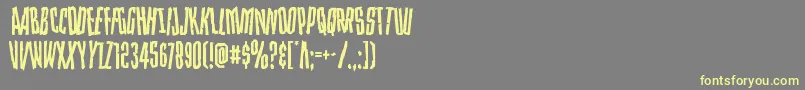 Strangerdangerdish Font – Yellow Fonts on Gray Background