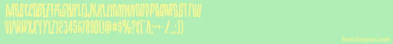 Strangerdangerdish Font – Yellow Fonts on Green Background