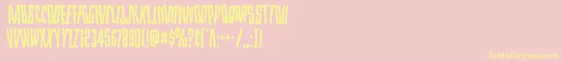 Strangerdangerdish Font – Yellow Fonts on Pink Background