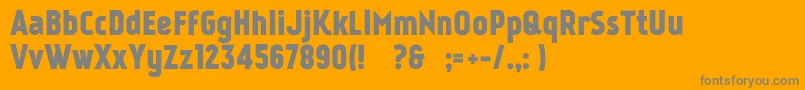 Kankin Font – Gray Fonts on Orange Background