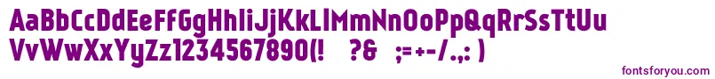 Kankin-Schriftart – Violette Schriften auf weißem Hintergrund