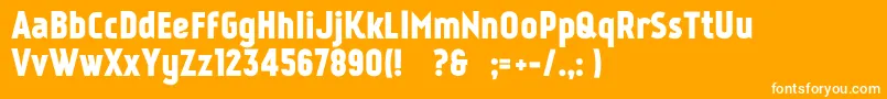 Kankin Font – White Fonts on Orange Background