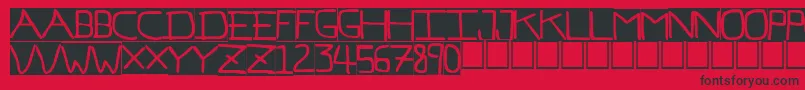 Pfvb7inv Font – Black Fonts on Red Background