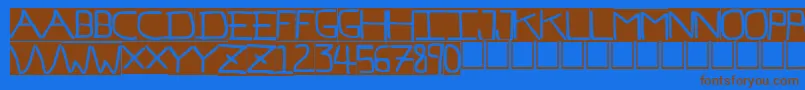 Pfvb7inv Font – Brown Fonts on Blue Background