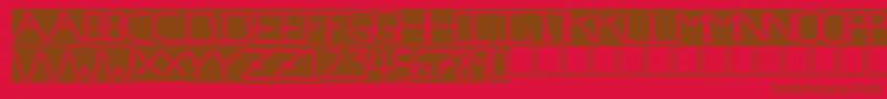 Pfvb7inv Font – Brown Fonts on Red Background