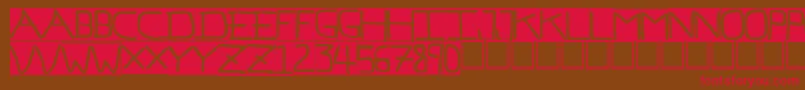 Pfvb7inv Font – Red Fonts on Brown Background
