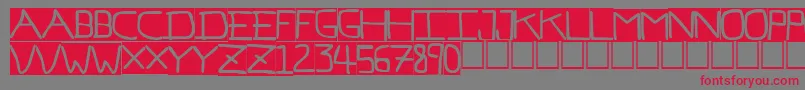 Pfvb7inv Font – Red Fonts on Gray Background
