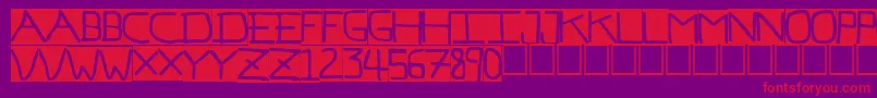 Pfvb7inv Font – Red Fonts on Purple Background
