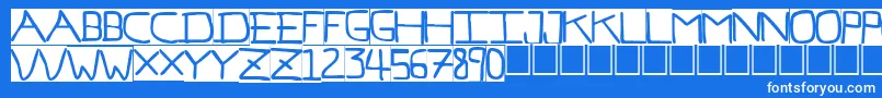 Pfvb7inv Font – White Fonts on Blue Background