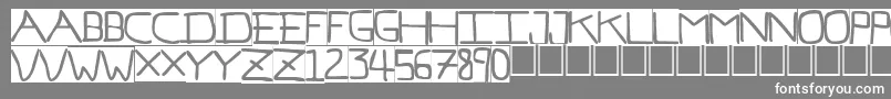 Pfvb7inv Font – White Fonts on Gray Background