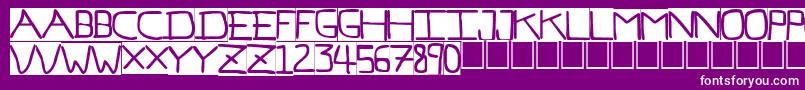 Pfvb7inv Font – White Fonts on Purple Background