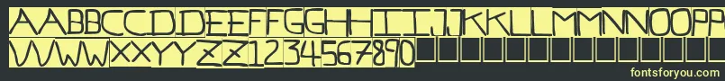 Pfvb7inv Font – Yellow Fonts on Black Background