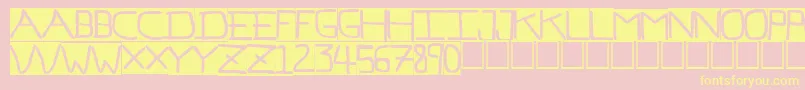 Pfvb7inv Font – Yellow Fonts on Pink Background