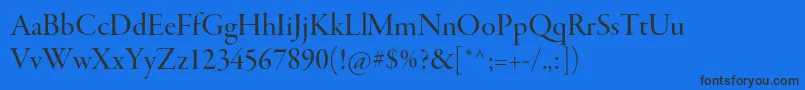 GaramondpremrproMeddisp Font – Black Fonts on Blue Background