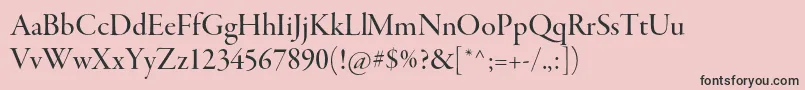 GaramondpremrproMeddisp Font – Black Fonts on Pink Background