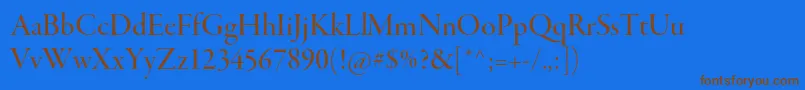 GaramondpremrproMeddisp Font – Brown Fonts on Blue Background