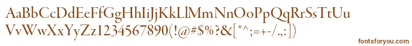 GaramondpremrproMeddisp Font – Brown Fonts on White Background