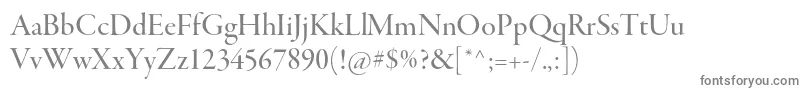 GaramondpremrproMeddisp Font – Gray Fonts on White Background
