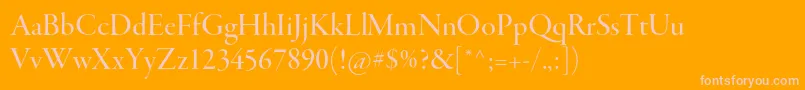 GaramondpremrproMeddisp Font – Pink Fonts on Orange Background